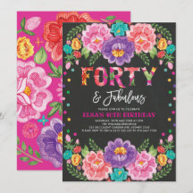 Blommigt Fiesta 40 & Fabulous Woman 40:e födelseda