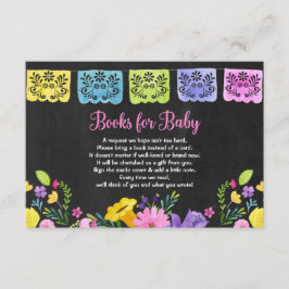 Blommigt fiesta babydusch bok-begäran infoga tilläggskort