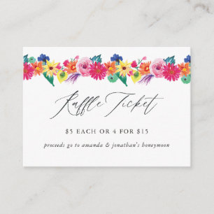 Blommigt Fiesta Möhippa Raffle Biljett Tilläggskort