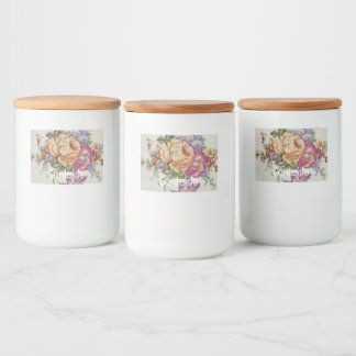 Blommigt Finare Mat Etiketter