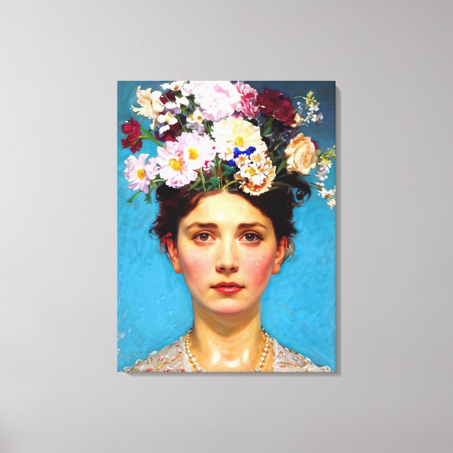 "Blommigt Flair" Ruth - Art & Blommigt Society Canvastryck (Framsida)