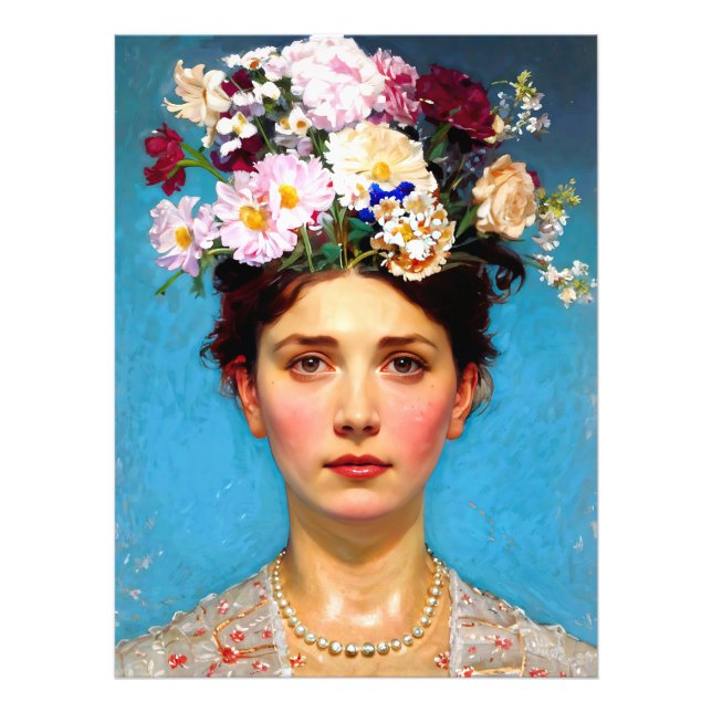 "Blommigt Flair" Ruth - Art & Blommigt Society Fototryck (Framsidan)