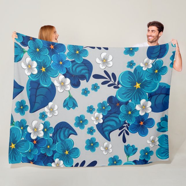 Blommigt Fleecefilt (På plats)