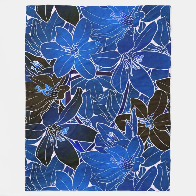 Blommigt Fleecefilt (Framsidan)