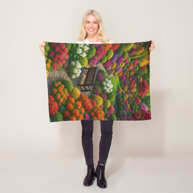 blommigt fleecefilt (På plats)