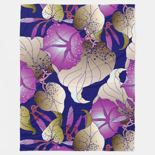 Blommigt Fleecefilt (Framsidan)