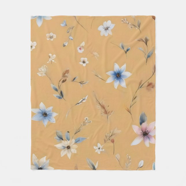 Blommigt Fleecefilt (Framsidan)