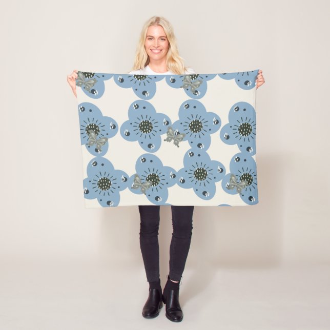 Blommigt Fleecefilt (På plats)