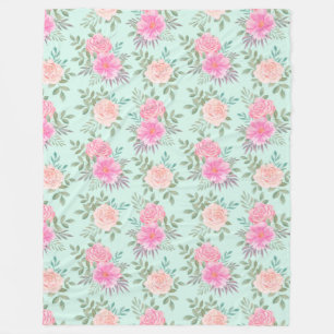 Blommigt Fleecefilt