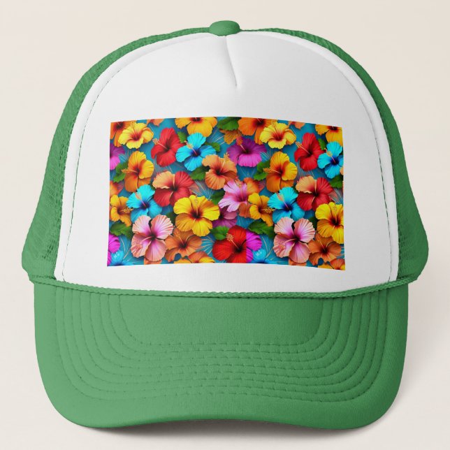 Blommigt Flerfärgade blommor Mönster-4455 Keps (Framsida)