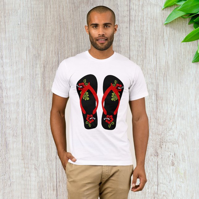 Blommigt Flinflip flops Manar T-Shirt (Skapare uppladdad)