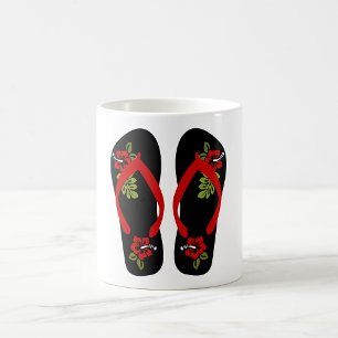 Blommigt Flinflip flops Mugg