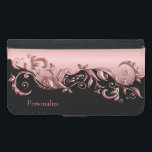 Blommigt Florid Rosa ros Metallic on Black Samsung Galaxy S5 Plånboksfodral<br><div class="desc">Walletväskor. Utformad i en söt ro florid blommigt faux metallisk design på svart bakgrund med DIY Text. ⭐ Denna produkt är 100 % Anpassade. Grafik och / eller text kan läggas till, tas bort, flyttat, storleksändras, ändras runt, roteras osv. 99 procent av mina konstruktioner i min butik är gjorda i...</div>