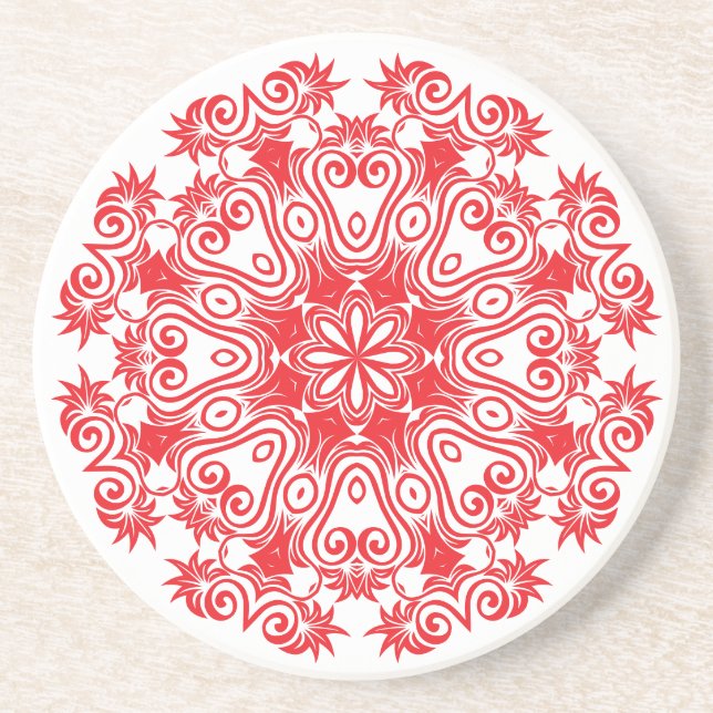 Blommigt Flourish Motif Underlägg (Framsidan)