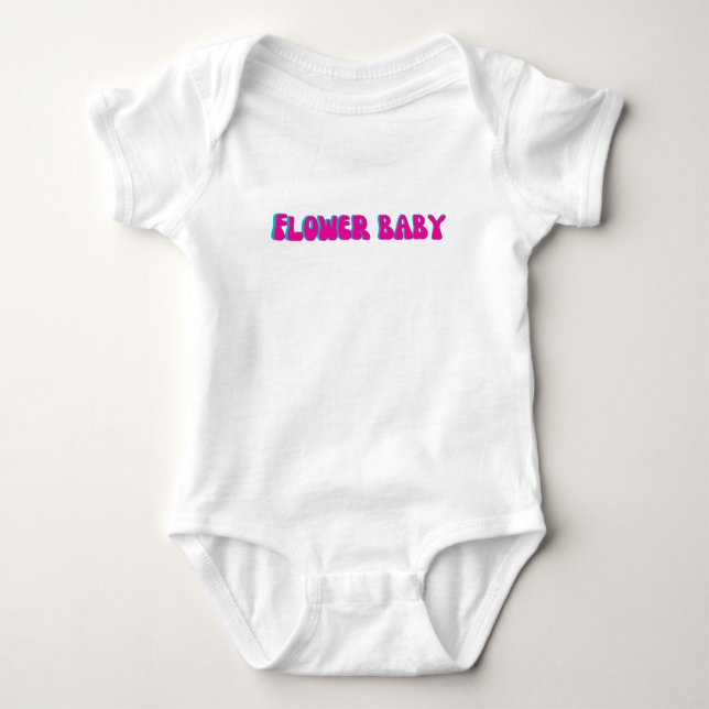 blommigt FLOWER baby moderna gåva till henne T Shirt (Framsida)