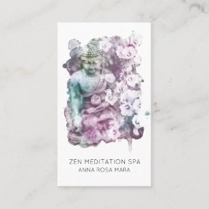 *~* Blommigt Flower Buddha Meditation . QR Visitkort