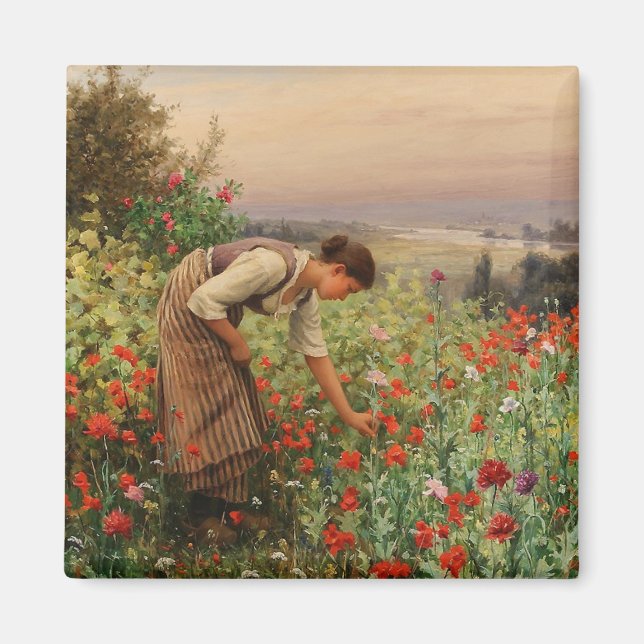 Blommigt (Flower Fält) Magnet (Framsidan)