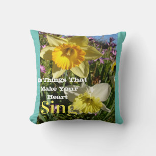 Blommigt Flower för inspirationsofferten Daffodil Kudde