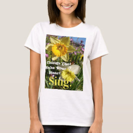 Blommigt Flower för inspirationsofferten Daffodil  T Shirt