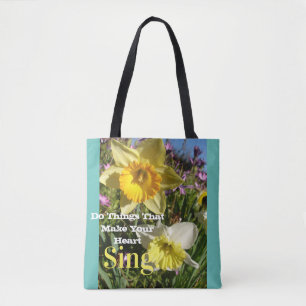 Blommigt Flower för inspirationsofferten Daffodil Tygkasse