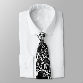 Blommigt Flower Grayscale Neck Tie Slips