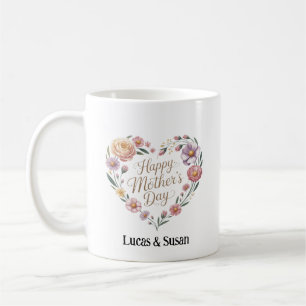 Blommigt Flower Lycklig Mors dag Garden Tea Gift Kaffemugg