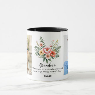 Blommigt Flower Mors dag Granma Gift Combo Mugg