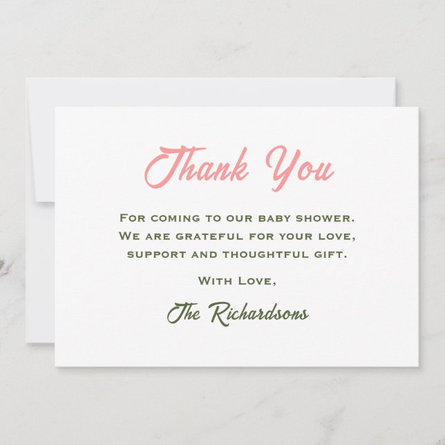 Blommigt Flowers Baby in Bloom Botanical Baby Show Tack Kort (Framsida)