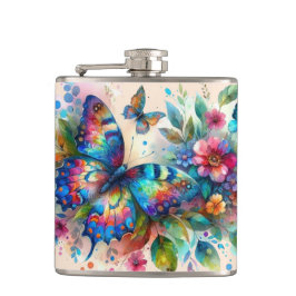 Blommigt Flowers Blue Rosa Fickplunta