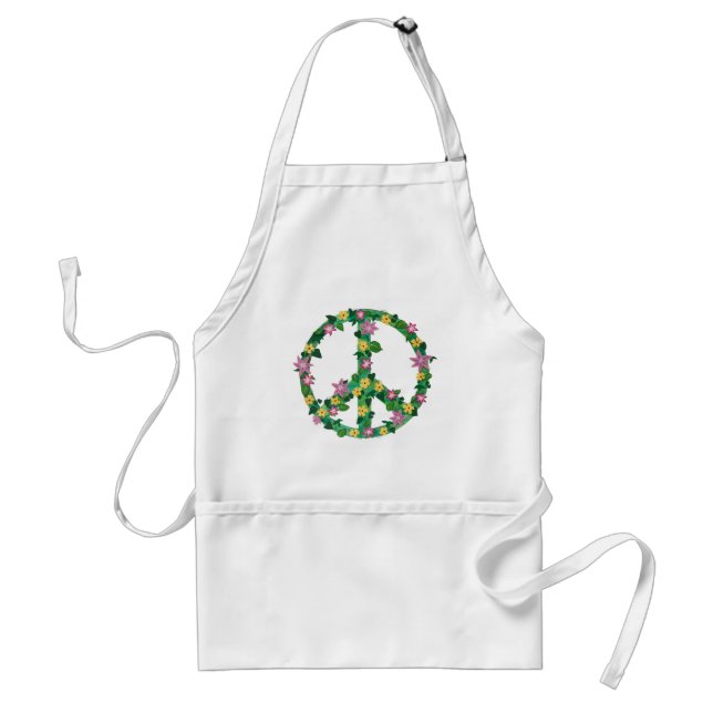 Blommigt Flowers Fredstecken Aprons Förkläde (Framsidan)