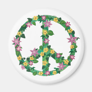 Blommigt Flowers Fredstecken Magnets Magnet
