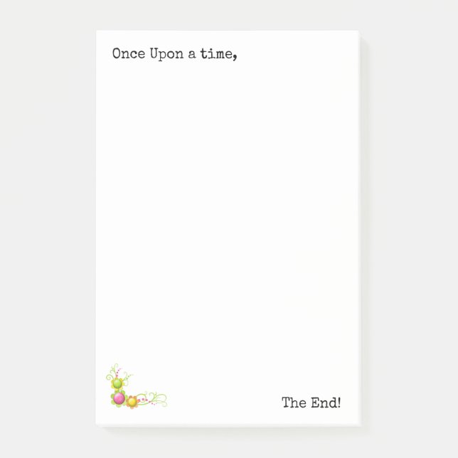 Blommigt Flowers Gång vid ett tillfälle, End Post-it Block (Framsida)