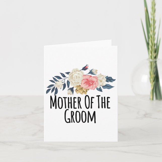 Blommigt Flowers Lung Mor i Groom Say SA Kort (Framsida)