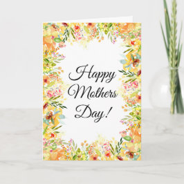 Blommigt Flowers Mors dag Söt Cute Mamma Kort