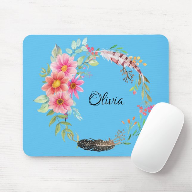 Blommigt Flowers Mouse Pad! Musmatta (Med mus)