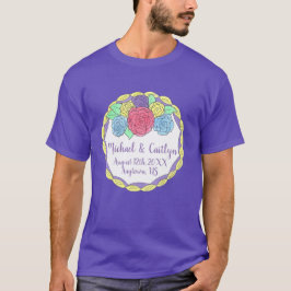 Blommigt Flowers Ro Möhippa Bröllop kummel T Shirt