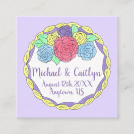 Blommigt Flowers Ro Möhippa Bröllop kummel Tilläggskort