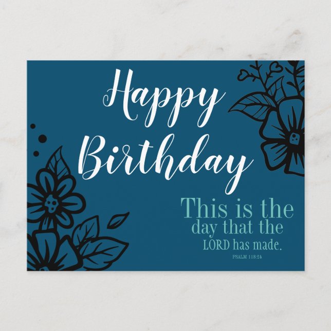 Blommigt födelsedag Det här är vykortet Vykort (Framsida)