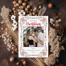 Blommigt Foliage Two Photo God jul