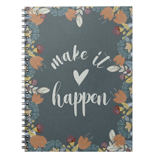 Blommigt Folk Art Anteckningsbok (Framsidan)