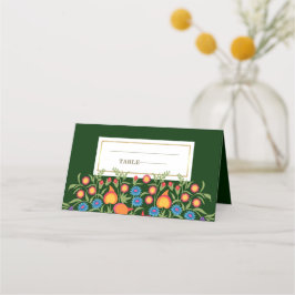Blommigt FolkArt Design Bord-platskort Placeringskort