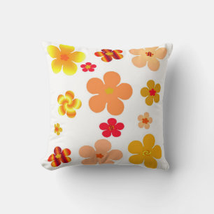 Blommigt-fonter i Guld American MoJo Pillow Kudde