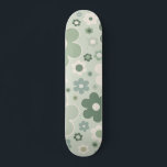 Blommigt för Abstrakt av Grönt för Retro Flowers S Mini Skateboard Bräda 18,5 Cm<br><div class="desc">Retro-blommor: blommigt konst - grönt blomma mönster.</div>