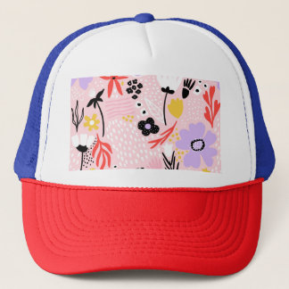 Blommigt för abstrakt: Kreativets Vintage Design. Keps