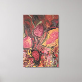 Blommigt för abstrakt Skriv ut Canvastryck