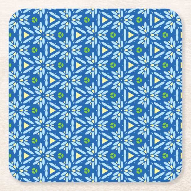 Blommigt för abstrakt underlägg papper kvadrat (Framsidan)