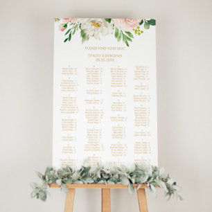 Blommigt för Alfabetiskt säte för Grey Elegant Poster
