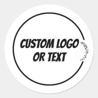 Blommigt för anpassningsbar Elegant Runt Klistermärke