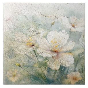Blommigt för antik utseende Blommor design 339 Kakelplatta
