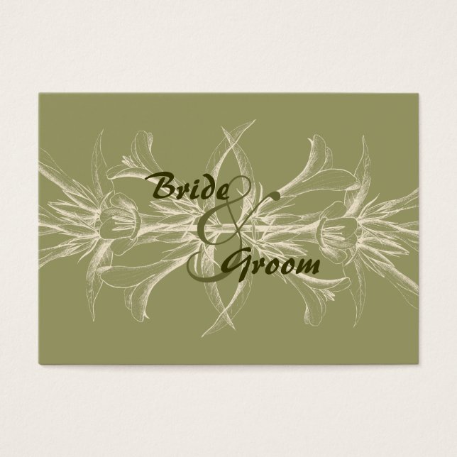 Blommigt för antika olivträd Spara datum Visitkort (Framsidan)